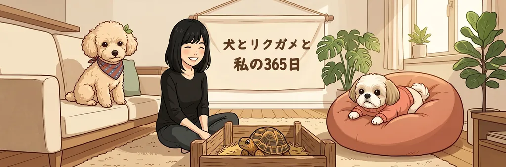 犬とリクガメと私の365日