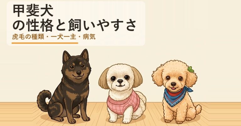 甲斐犬の性格と飼いやすさは？