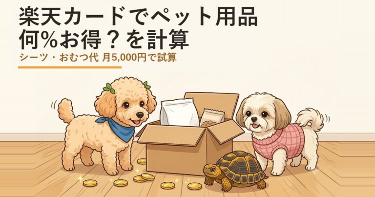 楽天カードでペット用品は何%お得？