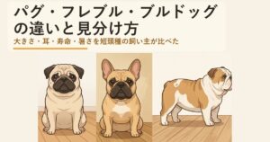 パグとフレンチブルドッグとブルドッグの違いは？見分け方・大きさ・寿命を比べた