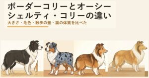 ボーダーコリーとオーストラリアンシェパードの違いは?シェルティ・コリーとも比較