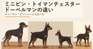 ミニチュアピンシャーとトイマンチェスターとドーベルマンの違いは？大きさと歴史
